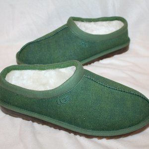 NIB‎ UGG MEN'S CANVAS TASMAN SLIP ON SLIPPERS GREEN